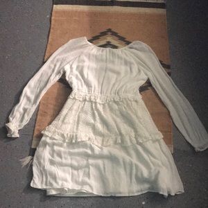 Lace dress long sleeve white